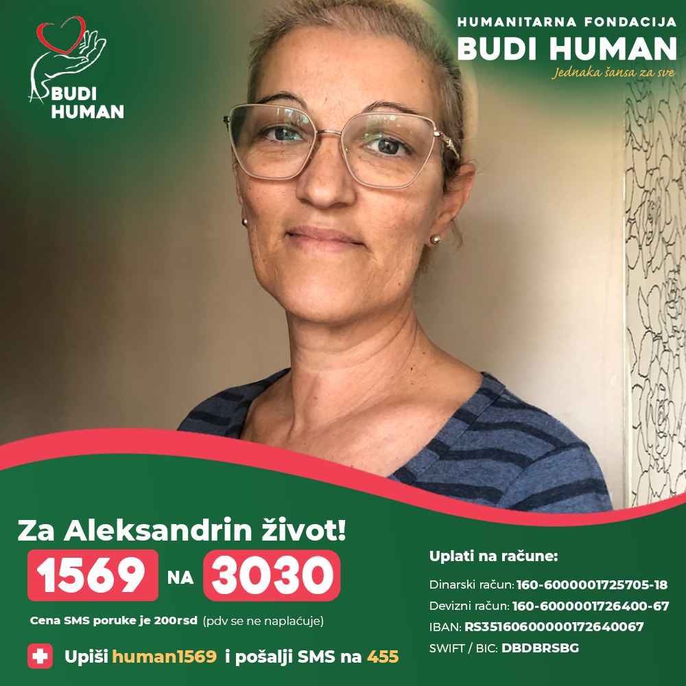 Aleksandra Osvald (1569) - Humanitarna fondacija Budi human - Aleksandar  Šapić